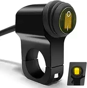 ATV Light Switch 12V Waterproof Aluminum Alloy Motorcycle Handlebar Switches for Motorcycle ATV UTV- Fits 7/8" Handlebars (22mm) Yellow 1 Piece