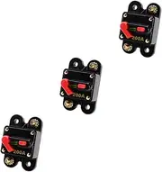 Gatuida 3pcs 200 Waterproof 200amp Manual Reset Circuit Breaker 12v Car Marine Boat over Protection Stop Power Surges Unique Push Button Reset High Tech Resistant Housing