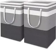 SunBlue : 75L Large Collapsible Laundry Hamper - Convenient Handles, Water-Resistant Design - Versatile Storage Solution for Clothes, Toys, and More 【2 PACK】