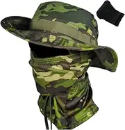 [lkujiop] Cooling Neck Gaiter Face Mask Boonie Hat Set Boonie Hats for Men Military Neck Headband Glasses Set