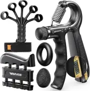 Hand Gripper Strengthener 5 Pack with Grip Trainer Smart Counting, Finger