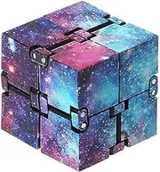 Infinity Cube, Plastic Fidget Cube PVC MiniStress Finger Toy for Children Adults Killing Time ADD ADHD Anxiety Disorder Star Purple