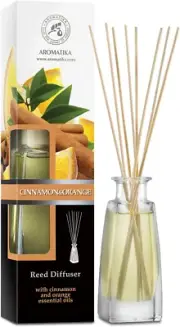 Reed Diffuser Cinnamon & Orange 3.4 Fl Oz (100Ml) - Room Diffuser with Cinnamon
