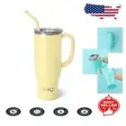 Reusable 30oz Stainless Steel Travel Mug - Cup Holder Friendly with Flexi Straw