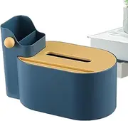Misaakoeq Tissue Box Holder,Multifunctional Tissue Holder Dispenser - Napkin Container Phone Stand, Storage Organizer for Home Office