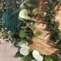 在飛比找樂天市場購物網優惠-新款婚禮裝飾仿真綠植芭蕉葉森林系草坪戶外裝飾布置龜背葉仿真花