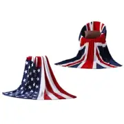 Patriotic US British Print Soft Throw Blanket for Couch Bed Sofa