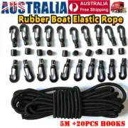 20Pcs Kayak Bungee Shock Cord Open End Hooks 5M Elastic Bungee Cord Shock Cord