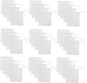 ASAKKURA 100pcs Tea Bath Bag Tea Bags Tea Strainer Tea Filtering Bags Drawstring Seal Filter Strainer Bag Empty Tea Sachets for Loose Tea Drawstring Seal Bags Filter Bag White Fabric