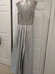 NWT Aidan Mattox Ball Gown Dress Size 10 Light Blue NEW Retails $495