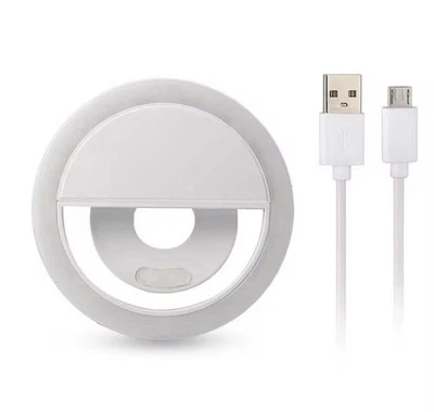 Portable mini rechargeable with usb ,Lightning led selfie ring light