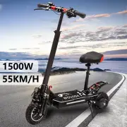 1500W 55KM/H Electric Scooter Off Road Foldable Travel Adult E-Bike