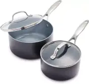 GreenPan Valencia Pro Hard Anodized Healthy Ceramic Nonstick 1.66QT and 3.3QT