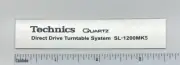 Technics SL-1200MK5 Turntable Replacement Badge Custom Made Silver Aluminum