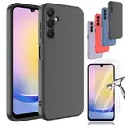 For Samsung Galaxy A15 A25 A55 A13 A53 Liquid Silicone TPU Case Screen Protector