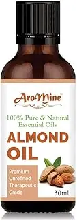 AroMine Natural & Organic Almond Oil for Healthy Skin & Hair, 30ml