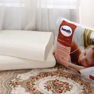 【送天絲枕套2入】英國百年品牌 Dunlopillo鄧祿普乳膠枕平面基本型 /人體工學型乳膠枕(12公分/1入)