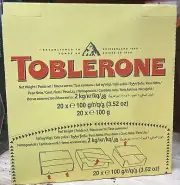 Toblerone Swiss Milk Chocolate With Honey And Almond Nougat (Count 20) - 3.52 oz