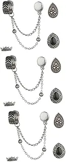 [BESTYASH] 3 Sets Earrings for Women Fashion Good Clip-on Earrings Unique Design Ear Clips for Parties Occasions