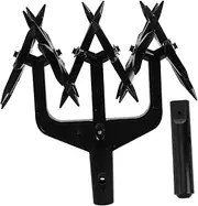 TOBBOMEY 1set Garden Soil Cultivator and Scarifier Tool Manual Rotary Tiller for Aerating and Loosening Soil Lawns and Gardens for Reseeding Grass