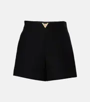 [Valentino] Valentino VGold Crepe Couture shorts AU 12 black