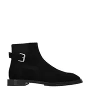 Alexander McQueen Pointed Toe Ankle Boots 45,43 Black