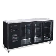 Williams Cameo - Three Door Black Colorbond Under Counter Display Refrigerator