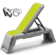 Multifunctional Aerobic Deck with Cord Workout Platform Adjustable Dumbbell Bench Weight Bench Professional Fitness Equipment for Home Gym