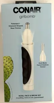 Conair Girlbomb Nose, Face & Dual Blade Facial Eyebrow Hair Removal Trimmer Set