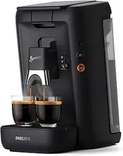 [Philips] Senseo Maestro Coffee Machine with Water Tank of 1.2 L, Intensity Selection and Memo Function, Green, Colour: Black (CSA260/61)