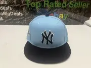 New Era New York Yankees 59Fifty Fitted 7 1/2 Hat 2000 World Series Teal Blue