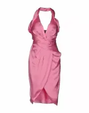 €1296 SS16 RUNWAY Moschino Couture Jeremy Scott Barbie Pink Silk Cocktail Dress