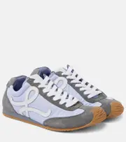 [Loewe] Loewe Ballet Runner 2.0 suede-trimmed sneakers AU 8 white