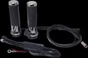 Koso Chrome 1in Titan x Heated Grip Pair Set Harley Breakout 16-17