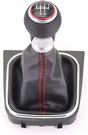 CBCKZTETUP 5/6 Speed Gear Stick Shift Knob Boot Fit for VW Fit for Golf 5 6 MK5 MK6 R32 R20 GTD GTI 2004 2005 2006 2007 2008 2009 2010 2011 2012 2013 Shift knob(5 Speed)