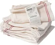 [IKEA] HILDEGUN Tea Towels, White/Red Stripe, 45x60 Centimetres - Set of 12