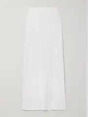[Skin] Skin - Layered Organic Pima Cotton-jersey Maxi Skirt - White - 3 3 White