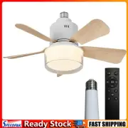 Ceiling Fan Light 5 Blades LED Light Fan with Extension Connector (Wood Color)