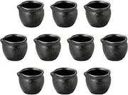 Set of 10 Tenmoku Katakuchi Dressing [5.6 x 4.8 x 4.5 cm (50cc)] | Setomonohonpo with Dressing