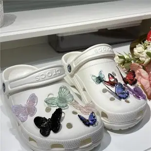 Crocs洞洞鞋通用蝴蝶仙女鞋花鞋扣鞋面裝飾cross配件飾品可拆卸