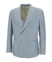double-breasted blazer 52 light blue