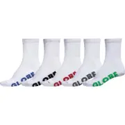 Globe Stealth Crew Sock 5 Pack Boys in White - Size -