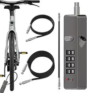 [Generic] Cable Locks Heavy Duty Anti Theft,Security Resettable Locks | Riding Accessories 4 Digit Combination Chain for Helmet Cabinet Case Suitcase Fence Luggage Travel