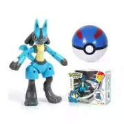 Pokemon Lucario Pokeball Transform Action Figure Toy