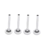 4pcs Heavy Duty Nylon Garage Door Roller Wheel Ball Sealed Bearing 105mm 2 Inch Nylon & Steel Wheel white