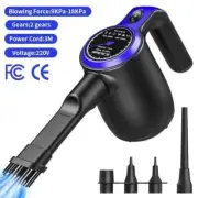 Electric Compressed Air Duster 500W Air Blower Computer Keyboard Clean Handheld
