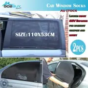 2x Universal Car Window Sox Sun Shades Socks Rear Side Seat Baby Kids Protection