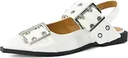 [CUSHIONAIRE] Women's Wander Pointy Toe Mary Jane Flat +Memory Foam, Wide Widths Available