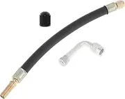X AUTOHAUX 1 Set 90 Degree Copper Tire Valve Extension W/Flexible Plastic 210mm Tire Valve Stem Extension for Car Motorcycle RV Truck Bike