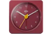 6cm Red Analogue Travel Alarm Clock By BRAUN